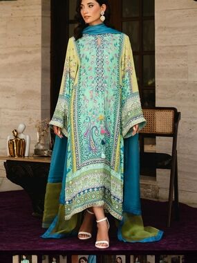 Amna Arshad 3 Piece Embellished Dress